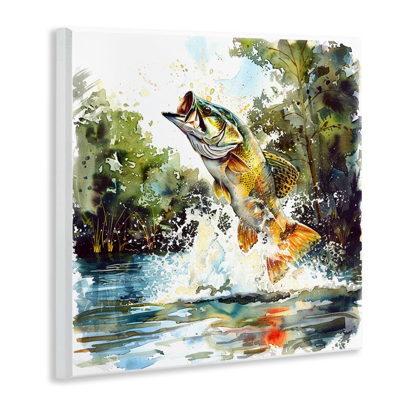 Art mural sur toile "Fish Saut" par LSR Design Studio