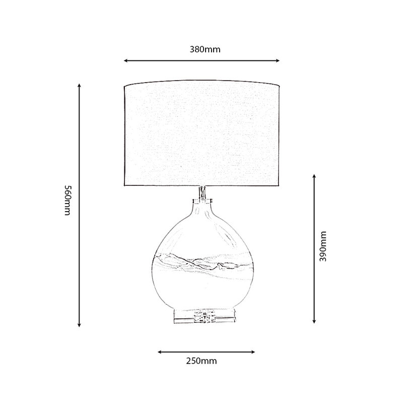 Edmunton Glass Table Lamp