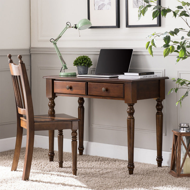 American-Style Solid Wood Small Desk