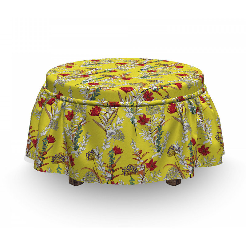 Housse pour repose-pieds à coussins carrés, Motif7