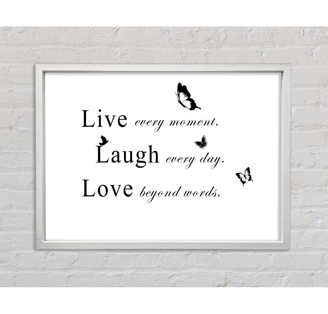 Love Quote Live Every Moment Dusty Pink - Druck