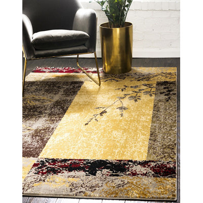 Tapis abstrait beige Jaidan