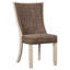 Chaise d'appoint en tissu gris