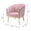 Fauteuil d'appoint Colla Blush Pink Velvet & Gold Finish (fauteuil d'appoint)