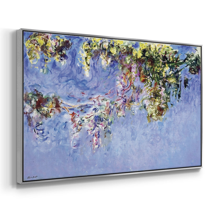 Wisteria, 1919, reproduction d'art sur toile, H 25 po x l 37 po x P 2 po, Argent