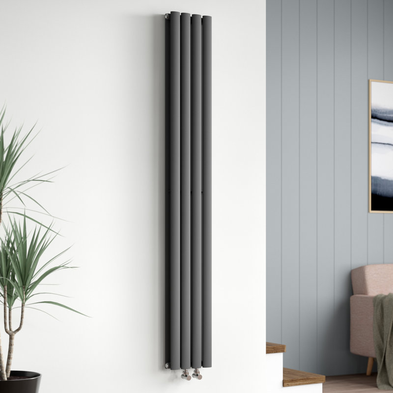 Revive Vertical Oval Panel Radiators, Anthracite