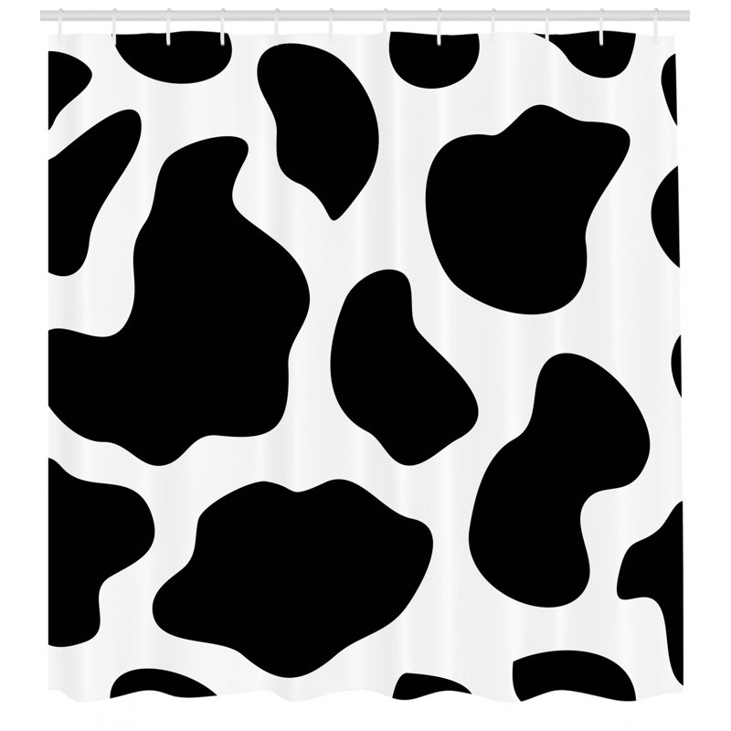 Ensemble de rideau de douche et crochets Cow, H 70 po x l 69 po