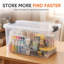 Boîtes de rangement transparentes en plastique de 14,7 litres avec couvercles, empilables, sans BPA, pour la maison, le bureau, la résidence étudiante et la salle de classe, lot de 1-378085742-415959440