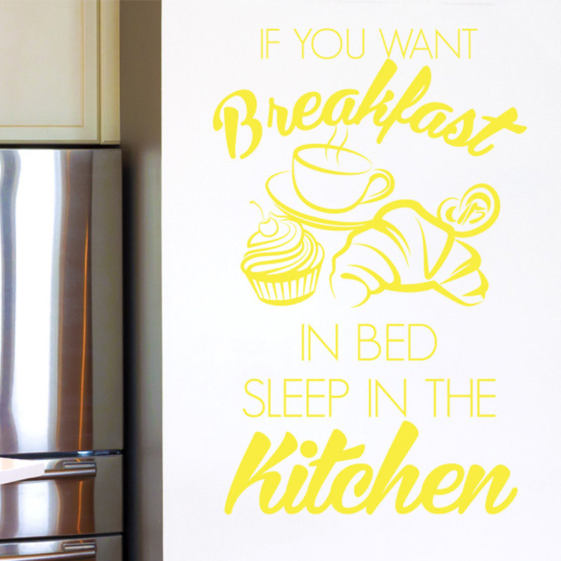 Food & Beverage Non-Wall Damaging Wall Decal, Bright Yellow