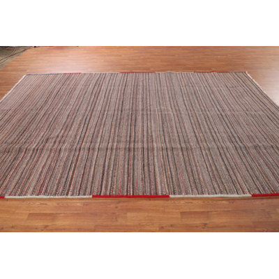 Tapis à rayures All-Over Kilim 7 x 11