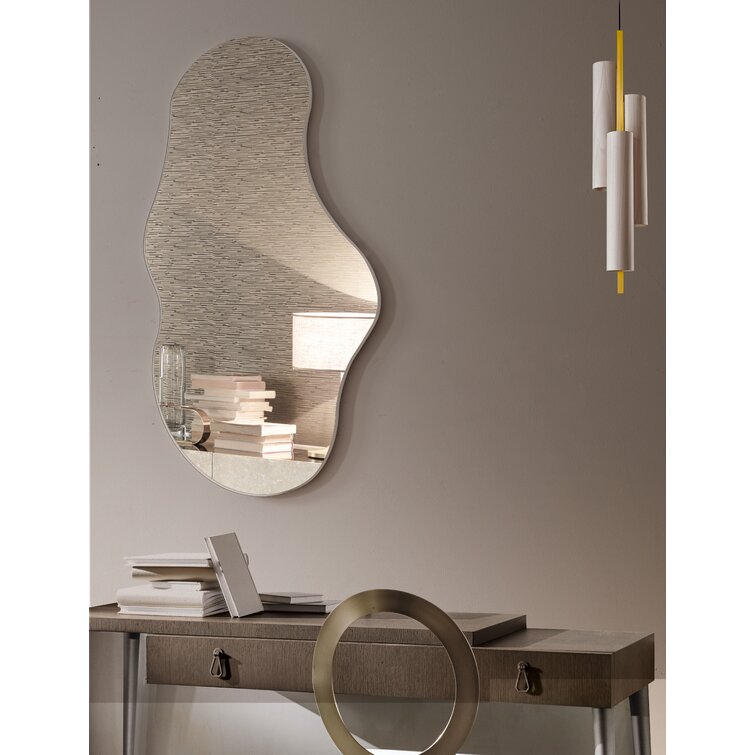 Asymmetrical Circle Mirror, Pond Mirror, Irregular Mirror, Freeform Mirror  by Asmiro - Asymmetrical Wall Mirror for Unique Home Decor