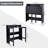 Black Folding Desk, Home Office Desk with Double Layer Shelf, Writing Desk With Built-In Power Outlet, Space Saving Computer Desk for Dorm, Bedroom, Office, Living Room-699684400