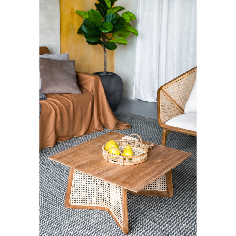 Table basse moderne 27,6 x 27,6 x 13,8 po, centre de table décontracté