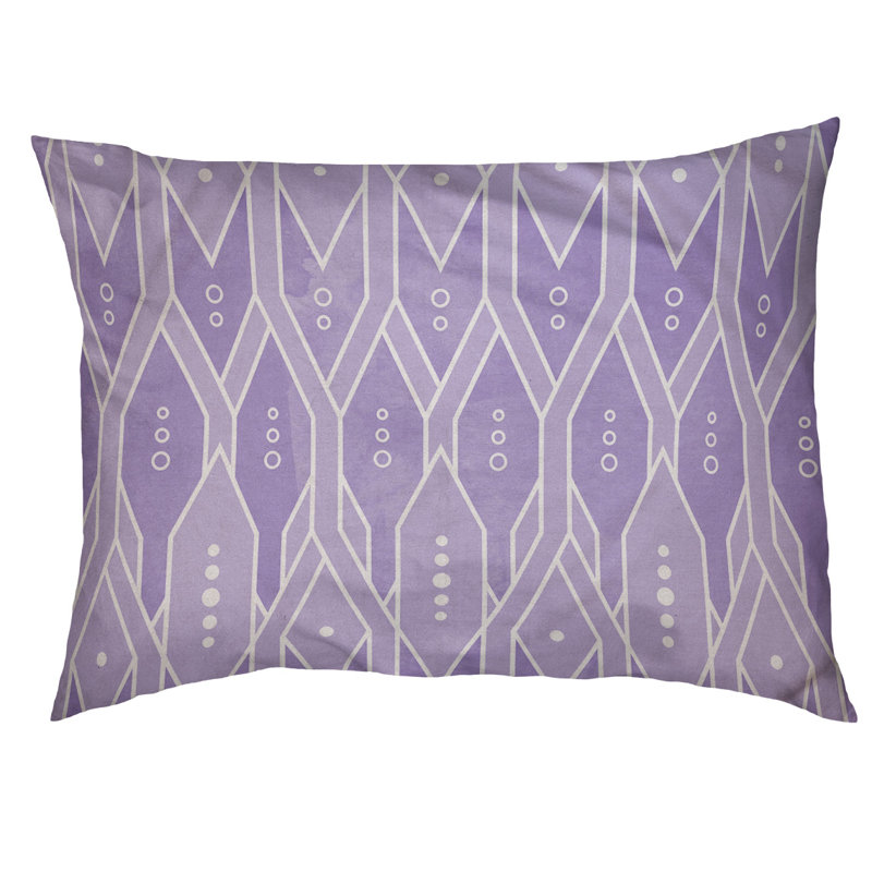 Coussin décoratif trellis, Petit (L 18 po x l 28 po), Violet, Utilisation intérieure seulement