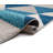 Rubino Modern Geometric Blue/Gray Easy to Clean Area Rug-2027633284