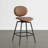 Modern Faux Leather Swivel Bar Stool-1051677308