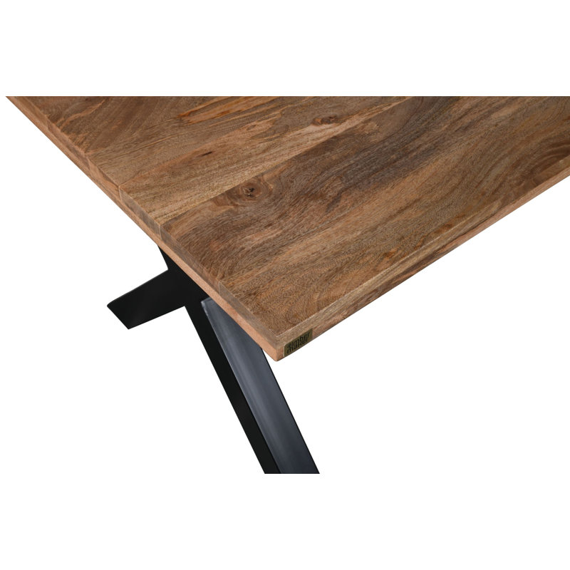 Prudenza Solid Wood Top Dining Table, 75cm H x 90cm W x 160cm L