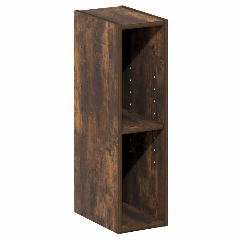 Eviemarie Bookcase, (2 Shelves) 21.18"H x 5.9"W x 9.3"D, Amber Pine