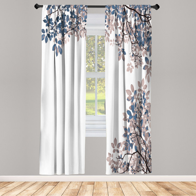 Semi Sheer Curtain Pair, 28" W x 63" L, Warm Taupe