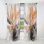 Lisette - Abstraction de marbre hypnotisant orange et gris - Rideau abstrait en velours de marbre - 1 panneau