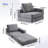 8" Thick Freestanding Folding Sofa Bed for Adults,Convertible Sleeper Chair and Pillow, Lazy Couch for Living Room/Bedroom/Guest Use/Home Office/Apartment,Compression Packaging-1258909324