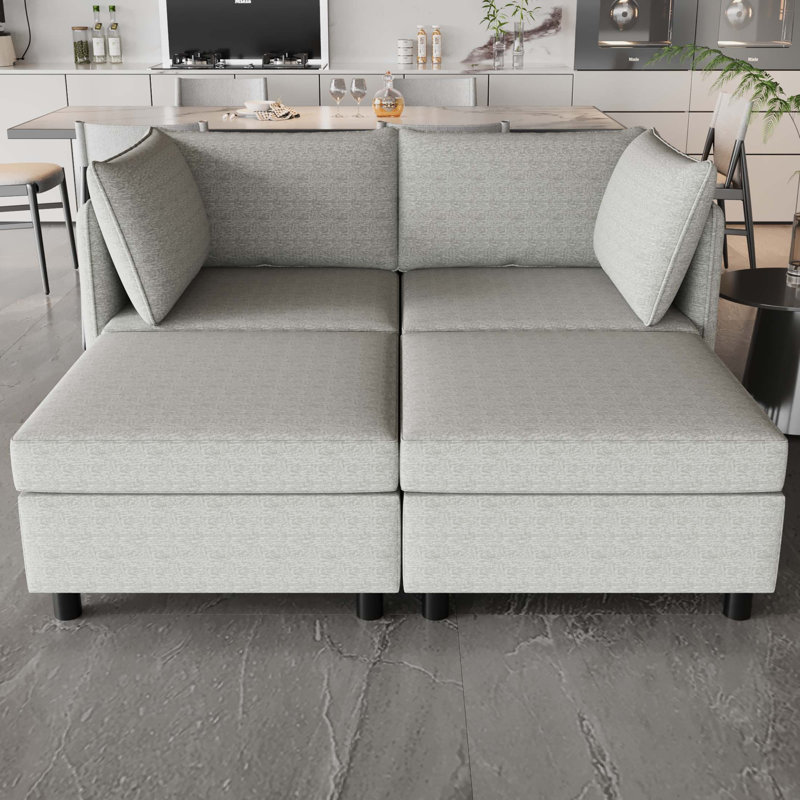 Canapé modulaire Latenya, Gris