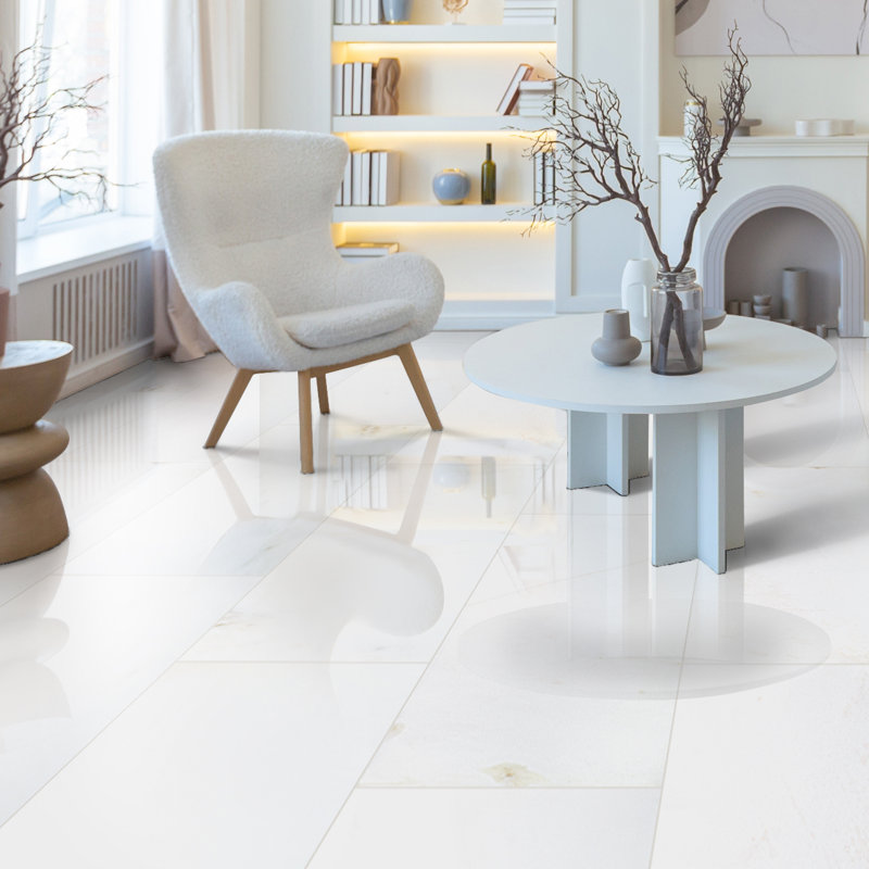 Castella Cambria 18 in. x 36 in. Polished Marble Floor and Wall Tile