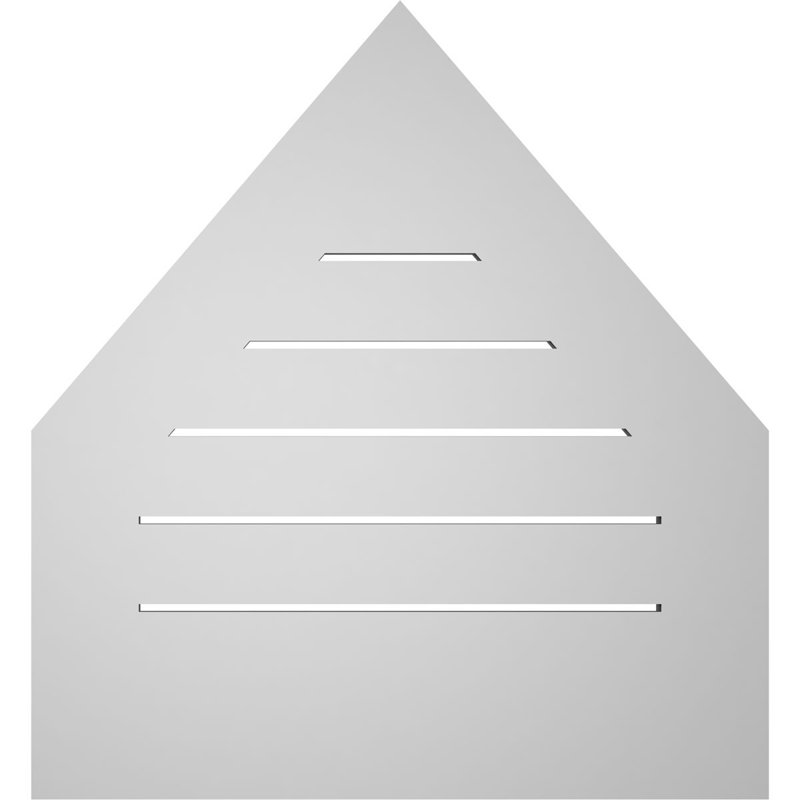 Pente fonctionnelle en uréthane à hauteur de pique 14/12, brun clair apprêté, H 26 po x l 24 po x P 1 po