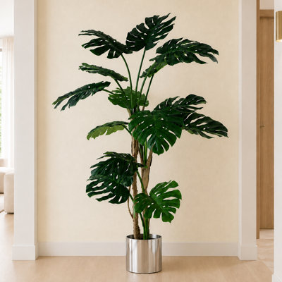 150cm Faux Monstera Tree in Metal Pot
