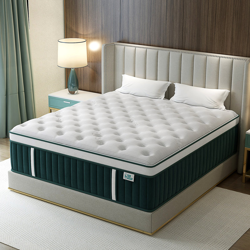 12''/14'' Medium-Firm Hybrid Mattress With Cooling Gel Memory Foam, Pocket Coil Support, Bed-In-A-Box, King, 12"