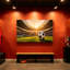 Ballon de soccer sur toile tendue, décoration murale moderne sur le thème des sports de stade-129202729