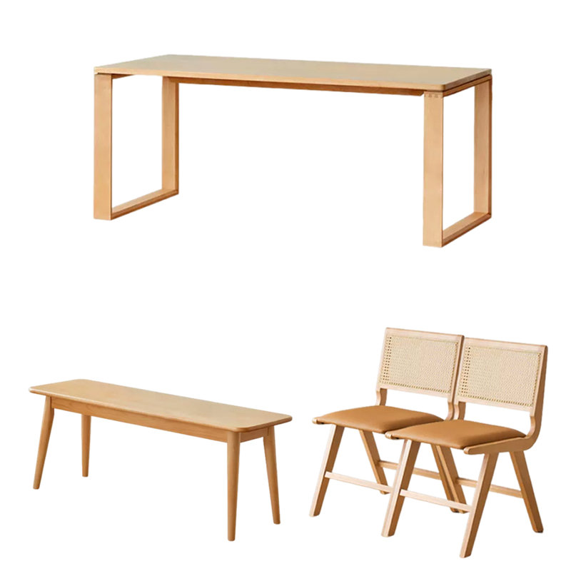 Bowrah Rectangular Dining Set, 29.52"H x 82.67"L x 33.46"W