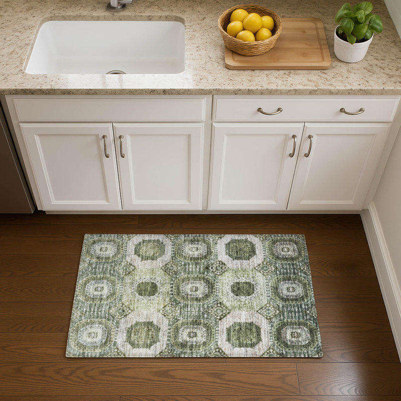 Premium Machine Washable Mayfield AMF1926 Panels Rug, Rectangle 1'8" x 2'6"