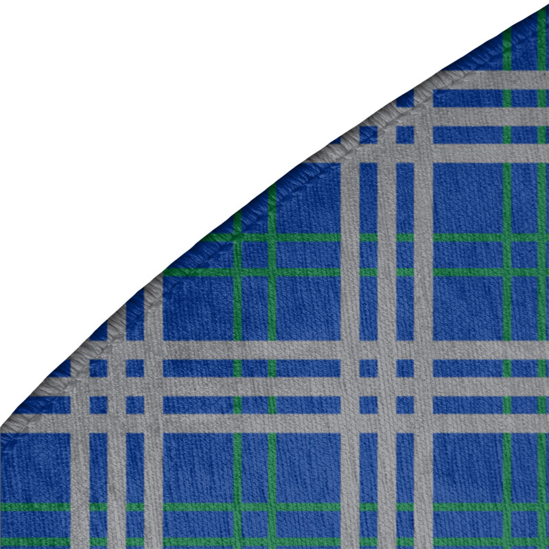 Plaid Indoor Rug, Round 5'