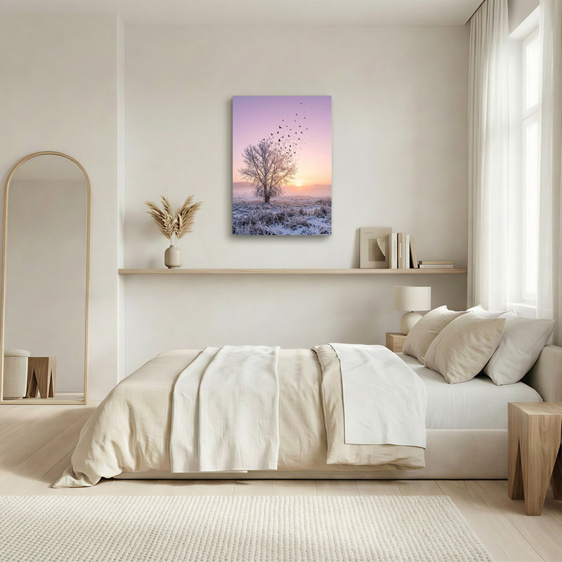 Art mural sur toile Frosty Tree, H 36 po x l 24 po