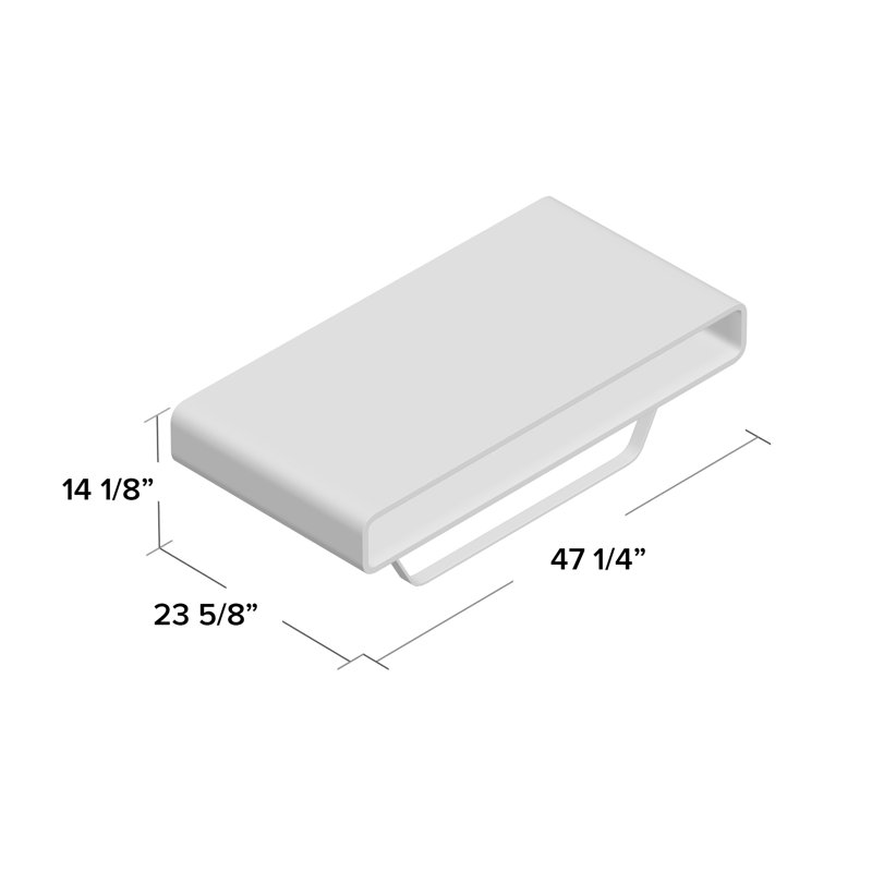 Table basse avec rangement de style traîneau, Noyer