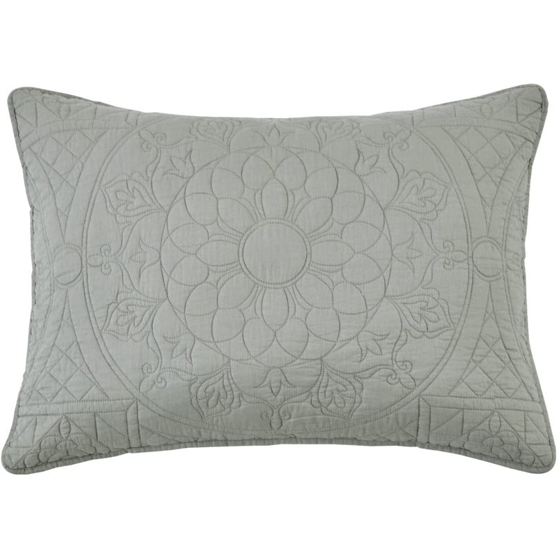 Cotton Quilt, King Quilt + 2 King Shams, Gray