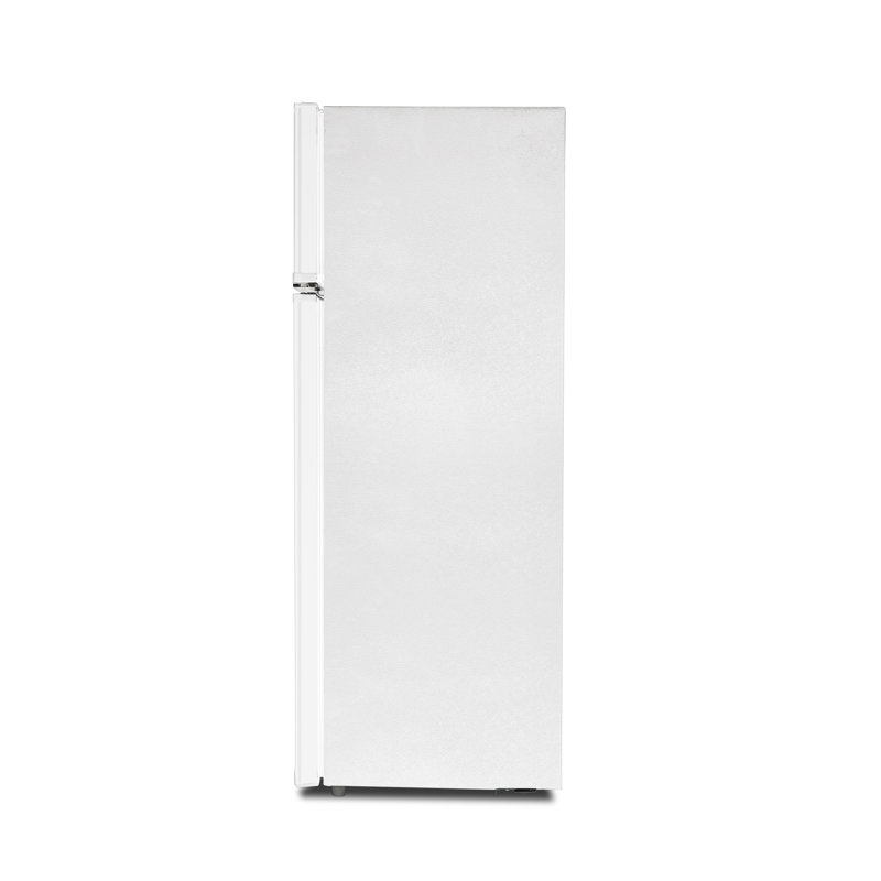 Compact White Smart Top-Freezer Refrigerator with Glass Shelves