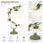21 ''High Floral Table Lamp,  Led Desk Lamp, Floral Bionic With Glass Lamp Shades Rose, For Bedroom, Office, Living Room