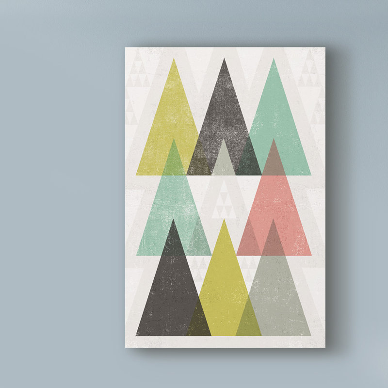 Art sur toile Guarani «Mod Triangles IV», H 24 po x l 16 po x P 2 po
