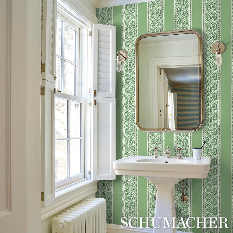 Jasmine Wallpaper, Leaf Green