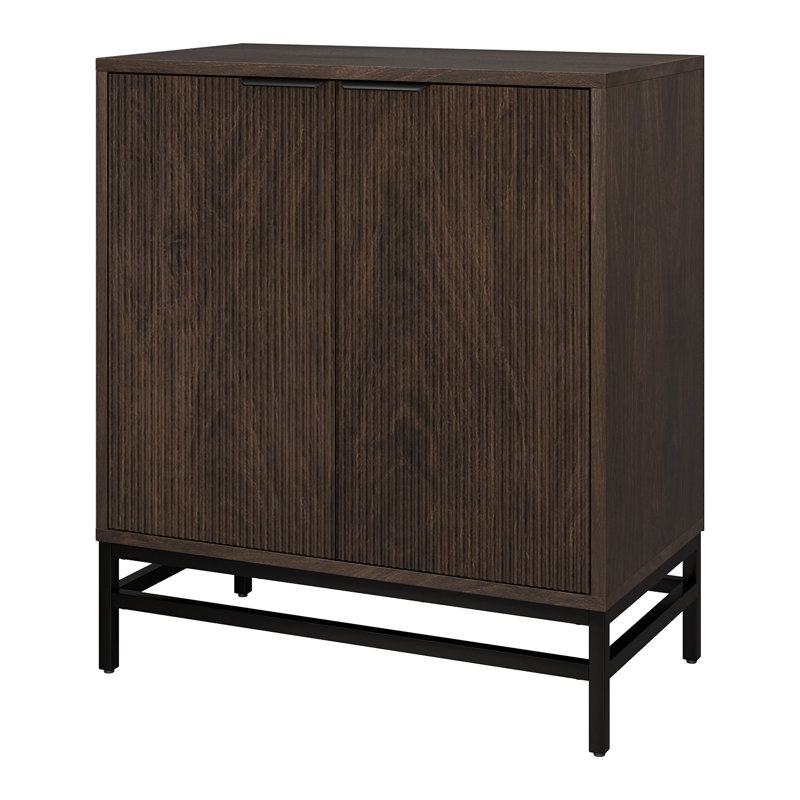 Demello 28" Wide Rectangular Accent Cabinet in Alder, Brown