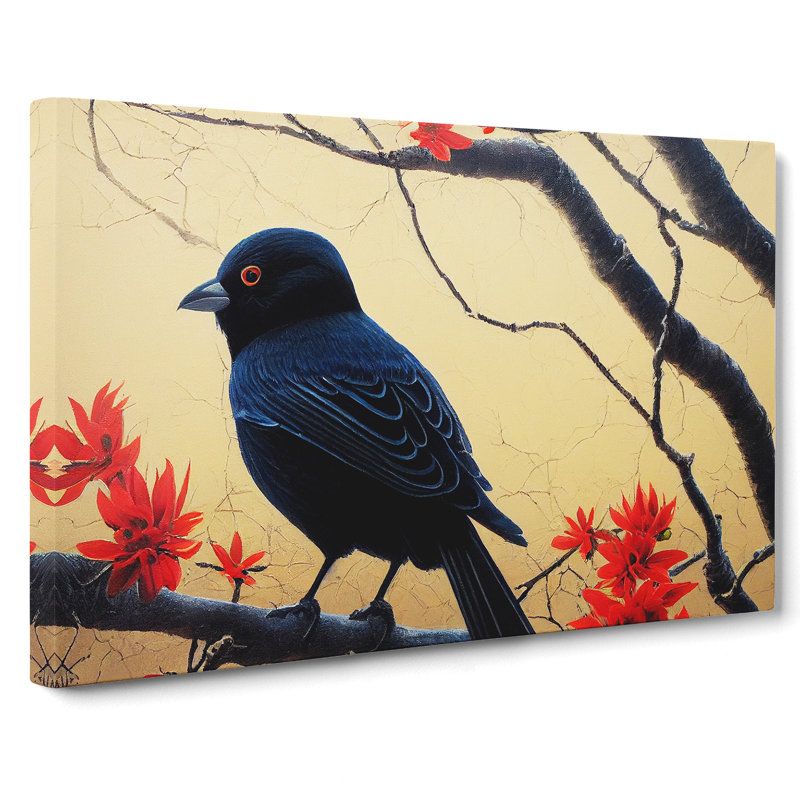 Favourable Bird - Wrapped Canvas Painting, 50cm H x 76cm W x 3cm D