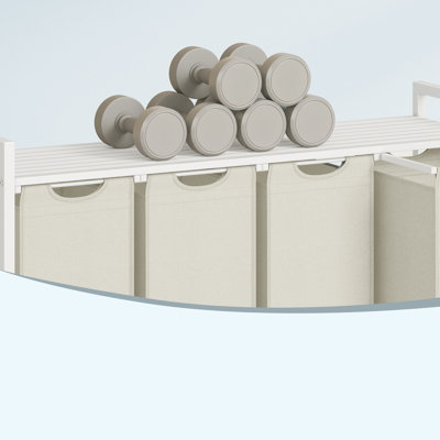 Laundry Hamper with 4 Pull-Out And Removable Bags