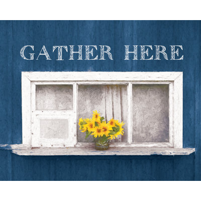Gather Here Sunflower - Painting Print