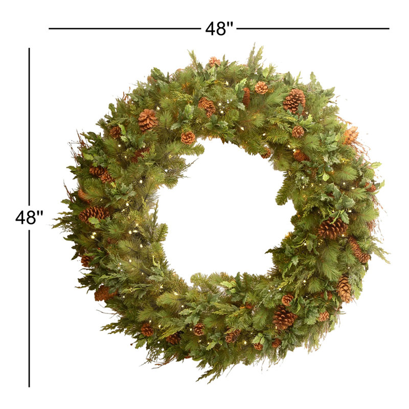Pine 48" Lighted Wreath
