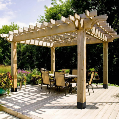 4 Set Adjustable Heavy Duty Reinforced Post Anchor Base for 6x6 8x8 Pergola Railing Mailbox Deck