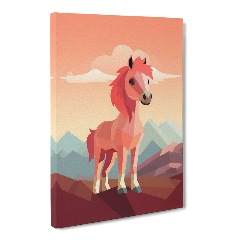 Pony Minimalism No.3 - No Frame Print, 76cm H x 50cm W x 3cm D