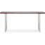 Contemporary Wood and Silver Metal Bench