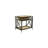 STACKABLE FOUR TIERED METAL AND WOOD SHELVING UNIT